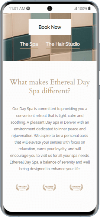 Mobile render - Ethereal Day Spa
